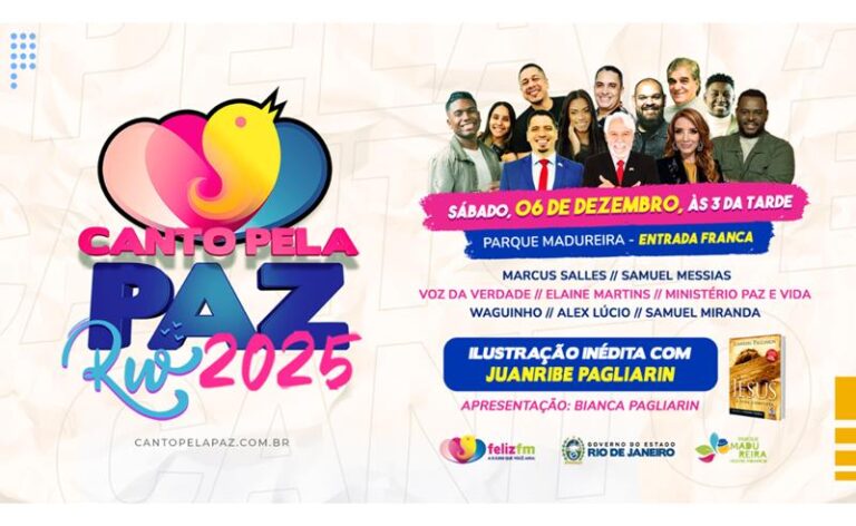 Canto Pela Paz reúne grandes nomes da música gospel no Parque Madureira, no Rio de Janeiro